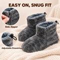 Easy on, snug fit: side zipper and adjustable drawstring