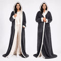 La Nocte heated robe, Gray style, worn front view