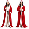 La Nocte heated robe, Red style, worn front view