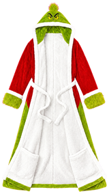La Nocte heated robe, Red & Green style